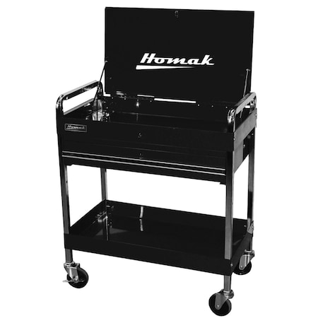 Homak 32in Professional 1 Drawer Service Cart - Black BK05500190